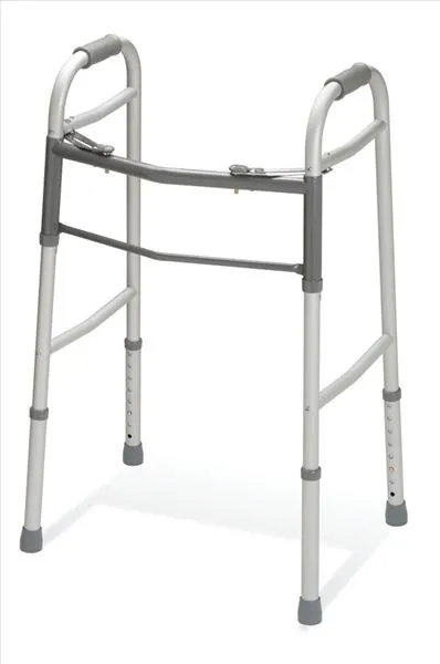 Medline - From: MDS86410J4 To: MDS864104H - Two Button Folding Walkers without Wheels,