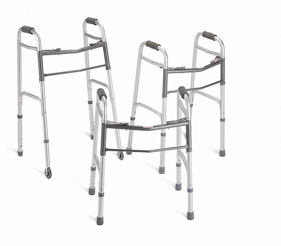 Medline - From: MDS86410JW54B To: MDS86410JW54H - Youth Two Button Folding Walkers with Wheels