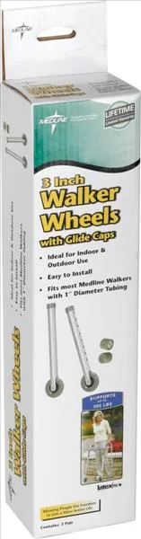 Medline From: MDS86615W To: MDS86615W5 - Walker  Replacement Casters Kit System