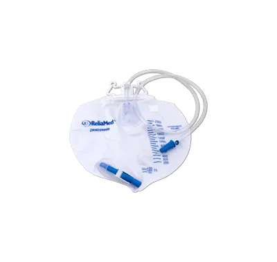 Cardinal Health - ND2000R - Med Standard Vented Drainage Bag with Double Hanger Anti Reflux Valve 2,000 mL
