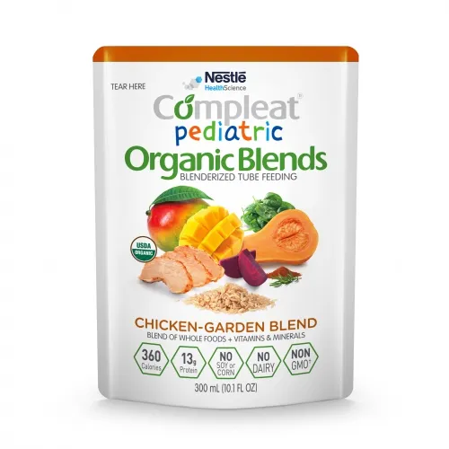 Nestle Healthcare Nutrition - 4390084642 - Nestle COMPLEAT Pediatric Organic Blends, Chicken Garden Blend, 10.1 fl. oz