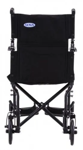 Nova Ortho-med From: 329B To: 330B - Transport Chair- Lightweight With Swing Away Footrests Hand Brakes