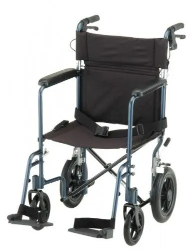 Nova Ortho-med - 330B - Transport Chair- Lightweight With Hand Brakes & Swing Away Footrests