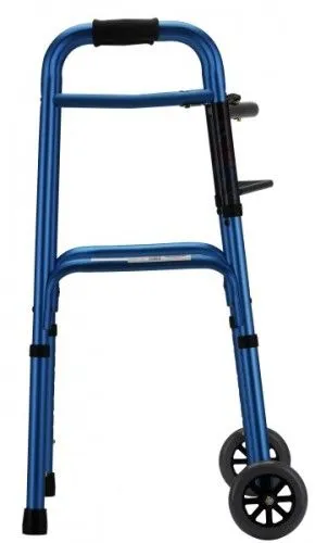 Nova Ortho-med - Medical Walkers - From: 4080BW5 To: 4080RW5 - Folding Walker With 5In. Wheels With Print (2 Button Release)