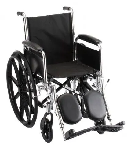 Nova Ortho-med - 5161SE - Wheelchair- 16In. With Detachable Full Arm & Elevating Leg Rests ( Nylon Upholstery)