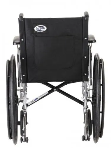Nova Ortho-med - 5181S - Wheelchair- 18In. With Detachable Full Arm & Swing Away Footreswt Arehouse Needs To Attach Full Arms - Item # J-5100Lf And J-5100Rf