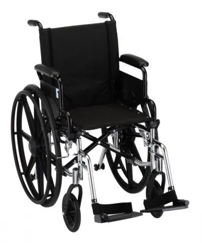 Nova Ortho-med From: 7160L To: 7201L - Wheelchair- 16In. Lightweight With Flip Back Desk Arm & Swing Away Footrest Withflip Full