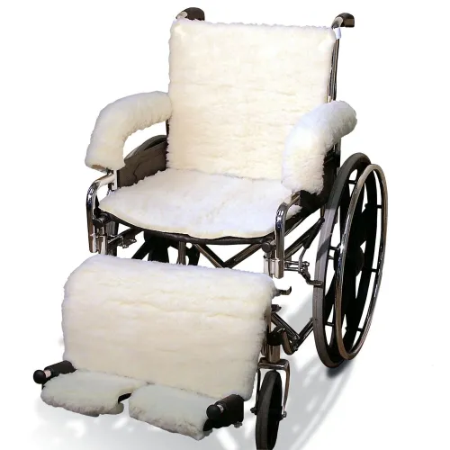 NY Orthopedics From: 9552 To: 9556 - Wheelchair Covers Set Sheepskin Armrest Pads Leg Pad Footrest Seat/Backrest