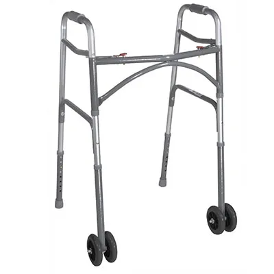 Drive - 70-0116 - Heavy Duty Bariatric Two Button Walker With Wheels