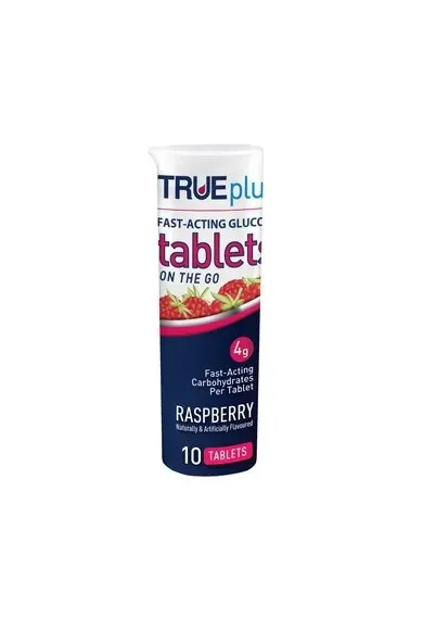 Trividia Health - P1H01RS-50 - Glucose, Tab Trueplus 4gr Raspberry