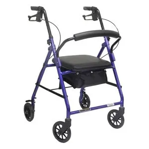 Professional Medical Imports - 1024BL - Economy Rollator with Loop Brakes and Pouch