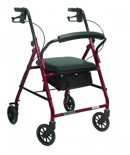 Professional Medical Imports - 1024BUR - Economy Rollator with Loop Brakes and Pouch