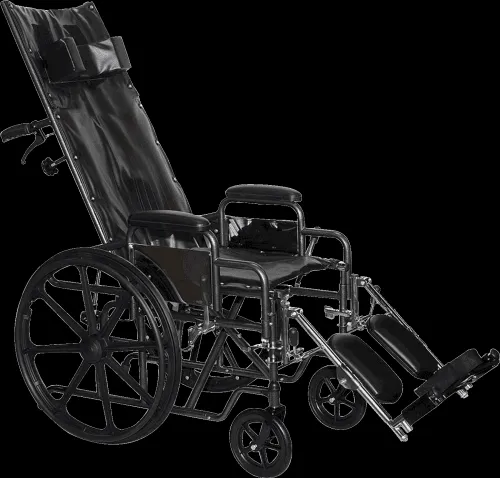 Professional Medical Imports - 1818R - Full Reclining Wheelchair with Desk Arm and Elevating Legrest