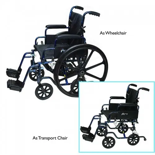 Professional Medical Imports - 1920 - The Transformer Wheelchair 300 lb. Weight Capacity