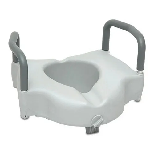 PMI - Professional Medical Imports - BSRTSLA - ProBasics Raised Toilet Seat with Lock and Arms, 350 lb. Weight Capacity.