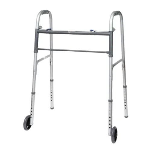 PMI - Professional Medical Imports - ProBasics - From: WKABW2B To: WKSAW2B -  Aluminum Bariatric Walker, 2 Button with wheels, 500 lb Weight Capacity.