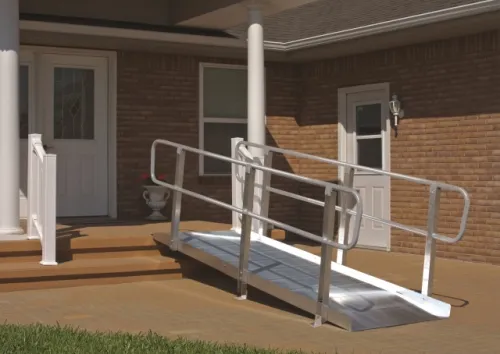 Prairie View Industries From: XPS1036 To: XPS936 - Solid With Handrails Wheelchair Ramp 850 Lb. Weight