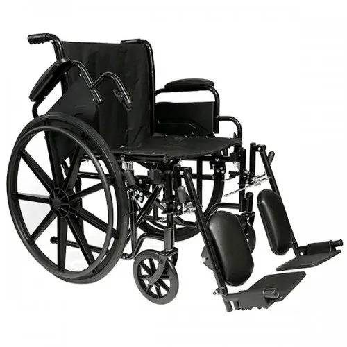 Professional Medical Supply - EC03VL - EC Wheelchair with Footrests and Vinyl Upholstery, 16 x 16