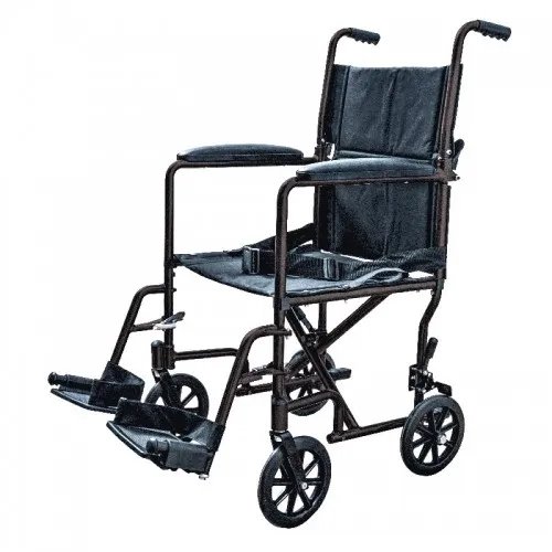 Reliamed - 9201BLK - Transport Chair with Swing Away Foot Rest, Aluminum