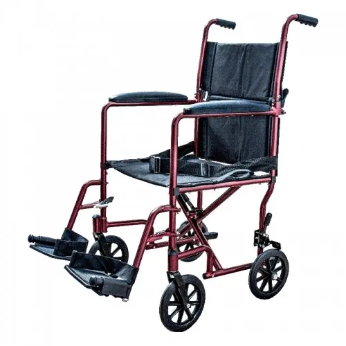 Reliamed - 9201BUR - Transport Chair with Swing Away Foot Rest, Aluminum