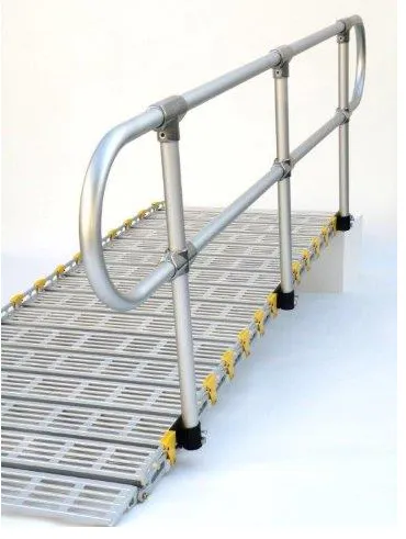 Roll-A-Ramp - From: 4040-4L1 To: 4040-8L1 - 17" Handrail W/ Single Loop 19" Ramp
