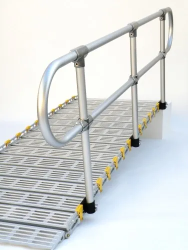 Roll-A-Ramp - From: 4040-4L To: 4040-8L - Roll a ramp ALUMINUM HANDRAIL LOOP ENDS, 6' Handrail Loop Ends, Fits Ramp Length: 6' ramps