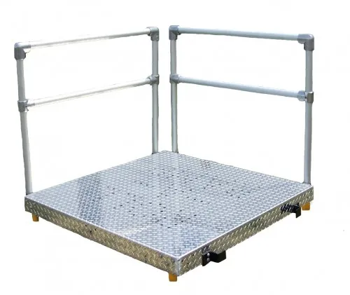 Roll-A-Ramp - From: PF1-48HR To: PF1-60HR - Roll a ramp PLATFORM SYSTEMS, Platform with Handrails