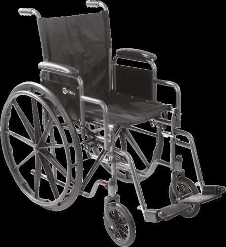 Roscoe Medical - K11616DHREL - K1 Wheelchair With Elevating Footrests & Desk Length Arms, 16 X 16