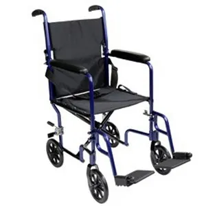 Roscoe - KT19BL - Transport Chair with Fixed Full Arms , Seat, Steel Frame