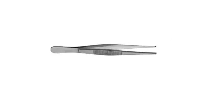 V. Mueller - SA2337 - Tissue Forceps 10 Inch Length Mid Grade Stainless Steel 1 X 2 Teeth