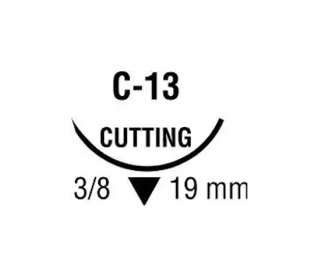 Covidien - SS683G - Suture, Reverse Cutting, Needle C-13, 3/8 Circle