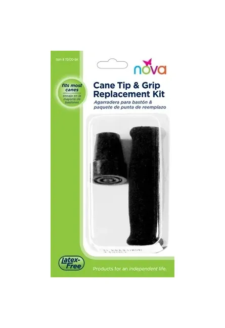 Nova Ortho-Med - TG100-BK - Cane Tip / Grip Replacement Kit