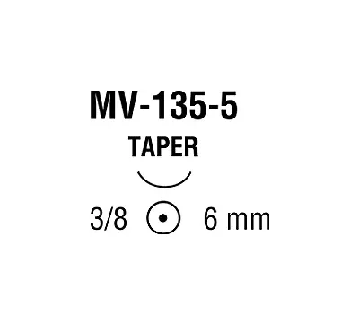 Medtronic / Covidien - VP904MX - Suture, Taper Point, Needle MV-135-5, 3/8 Circle