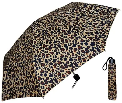 Rain Stoppers - W011leopard - Manual Lightweight Mini Leopard Print