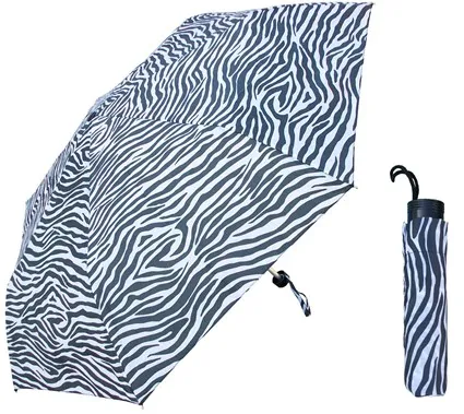 Rain Stoppers - W011zebra - Manual Lightweight Mini Zebra Print